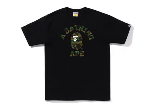 BAPE 1st Camo College Tee White/Green