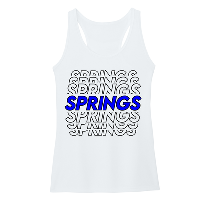 Clear Springs Women's Performance Tank - Jet Black - White