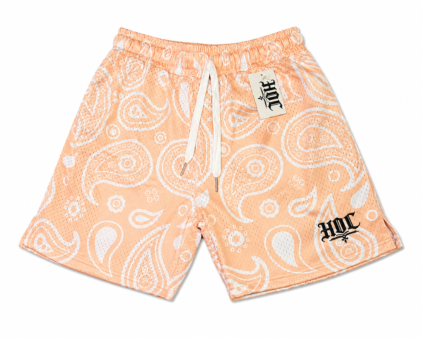 HOC - Peach Paisley Shorts