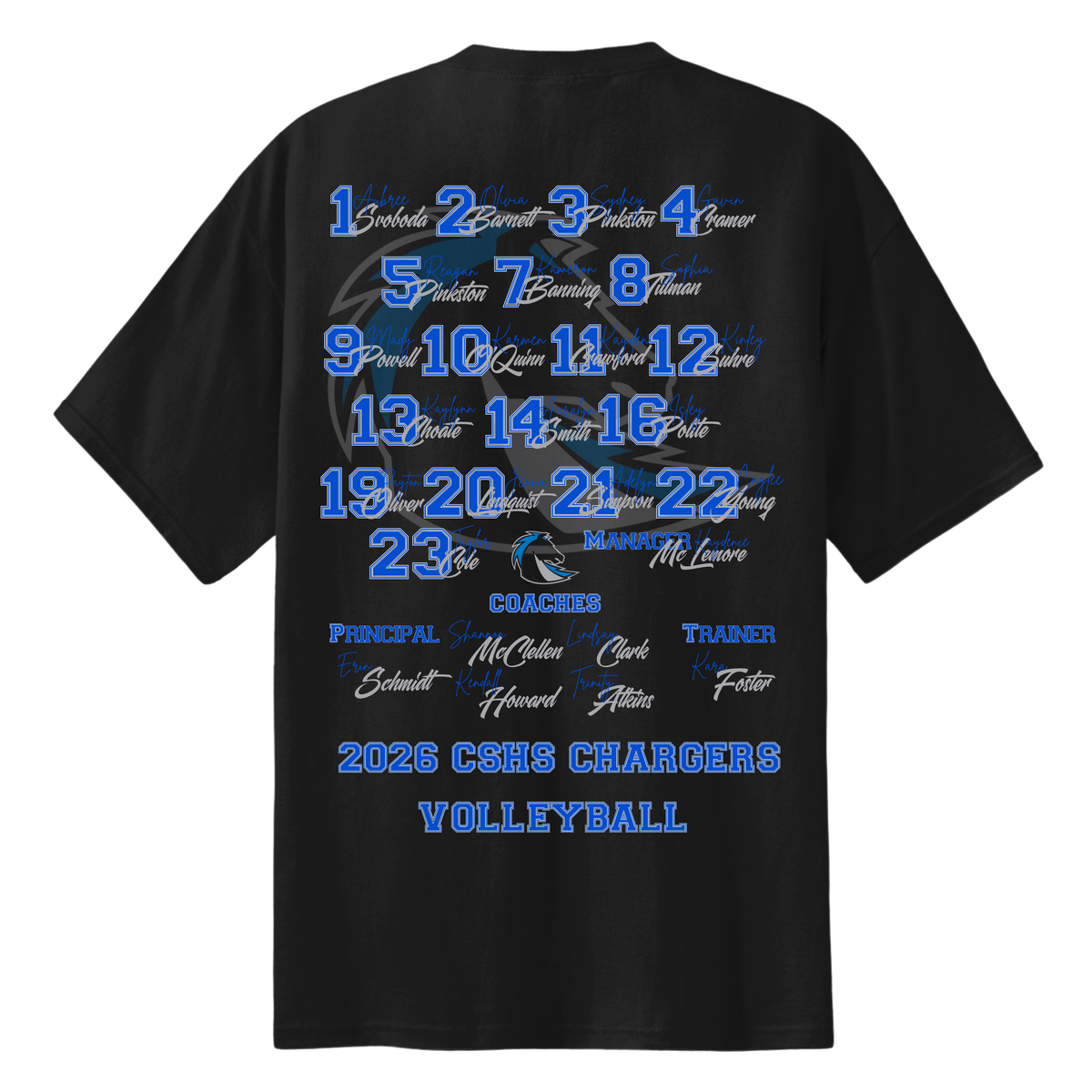 Clear Springs 2026 Volleyball Playoff Tee - Baby Blue Team Edition (Pre-Order)