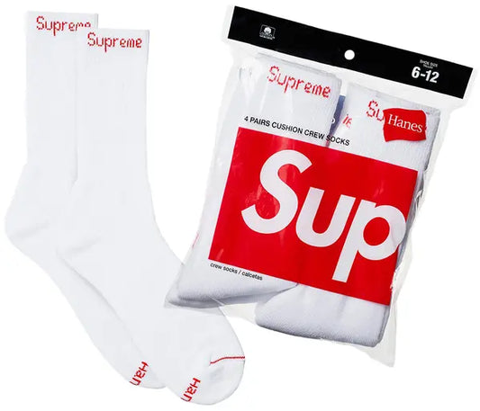 Supreme Hanes Boxer Briefs (4 Pack) White