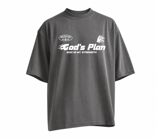 God's Plan - Cement Grey Drop Shoulder