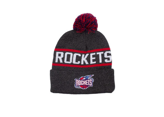 Houston Rockets Reload 2.0 Pom Knit Beanie (Black)