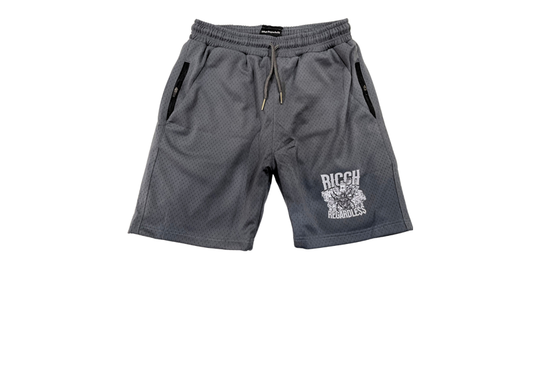 Ricch Regardle$$ Mesh Shorts Grey