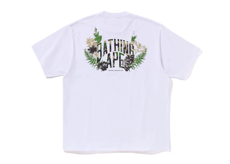 BAPE Flora Ape Head Relaxed Fit Tee White