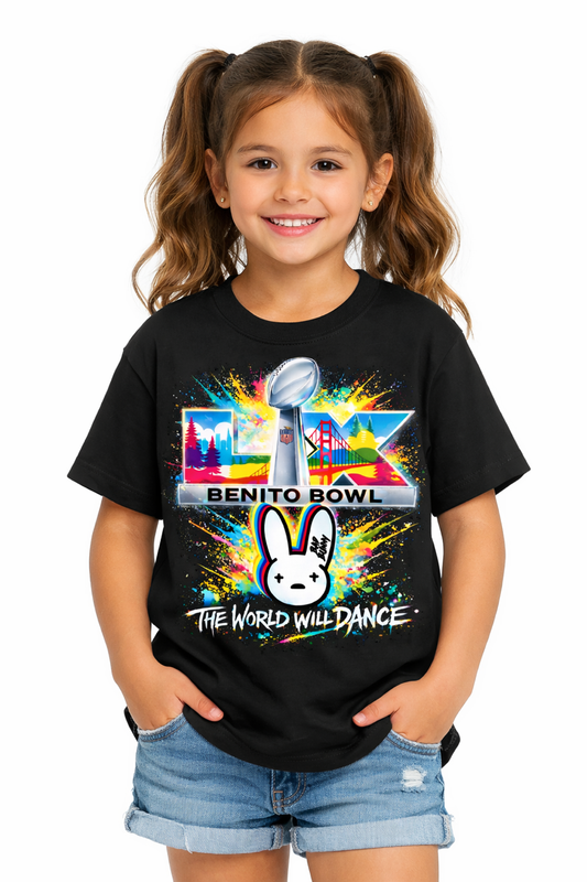 Bad Bunny X Benito Bowl (Super Bowl) - Limo Black (Kids)
