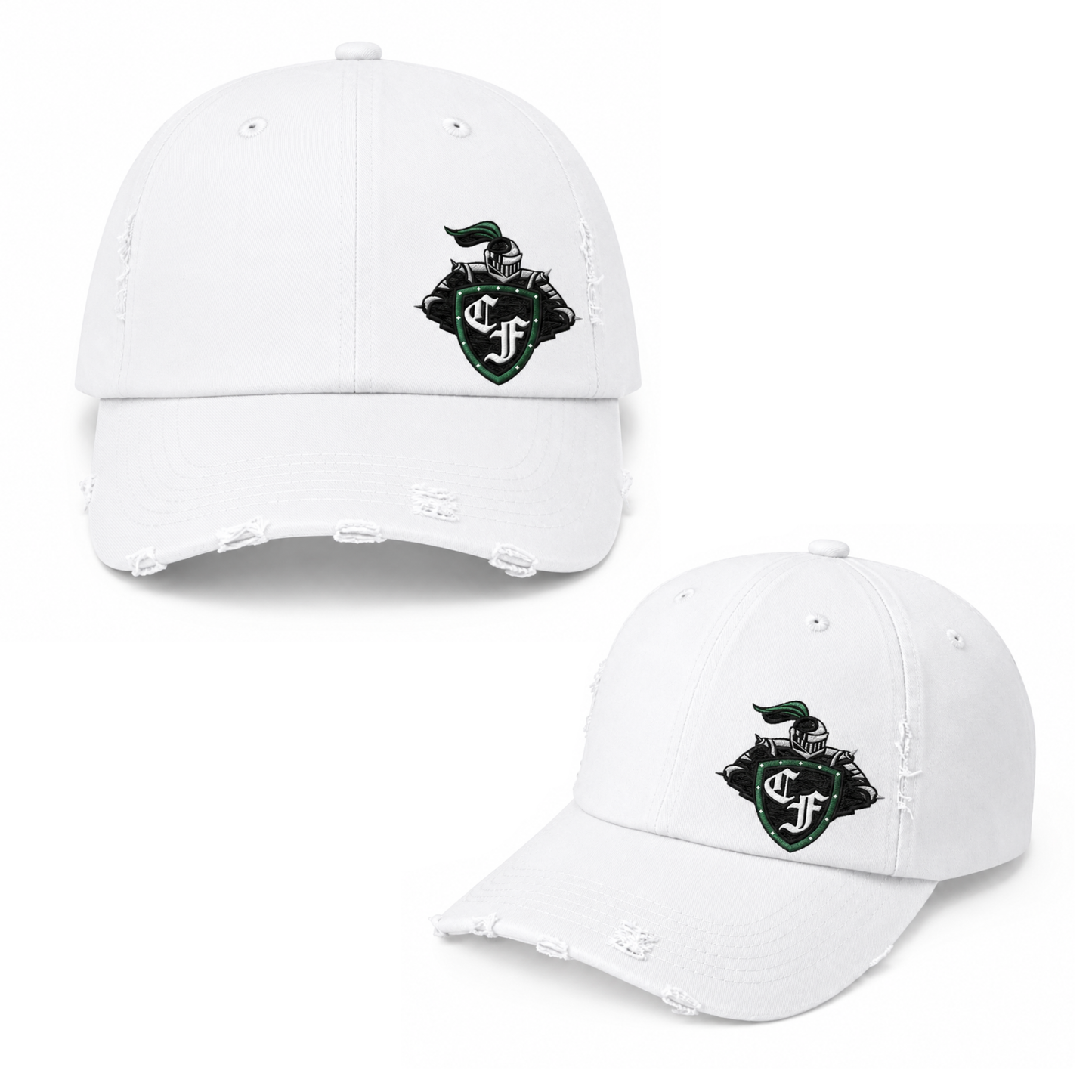 CF Knights Distressed Cap - White