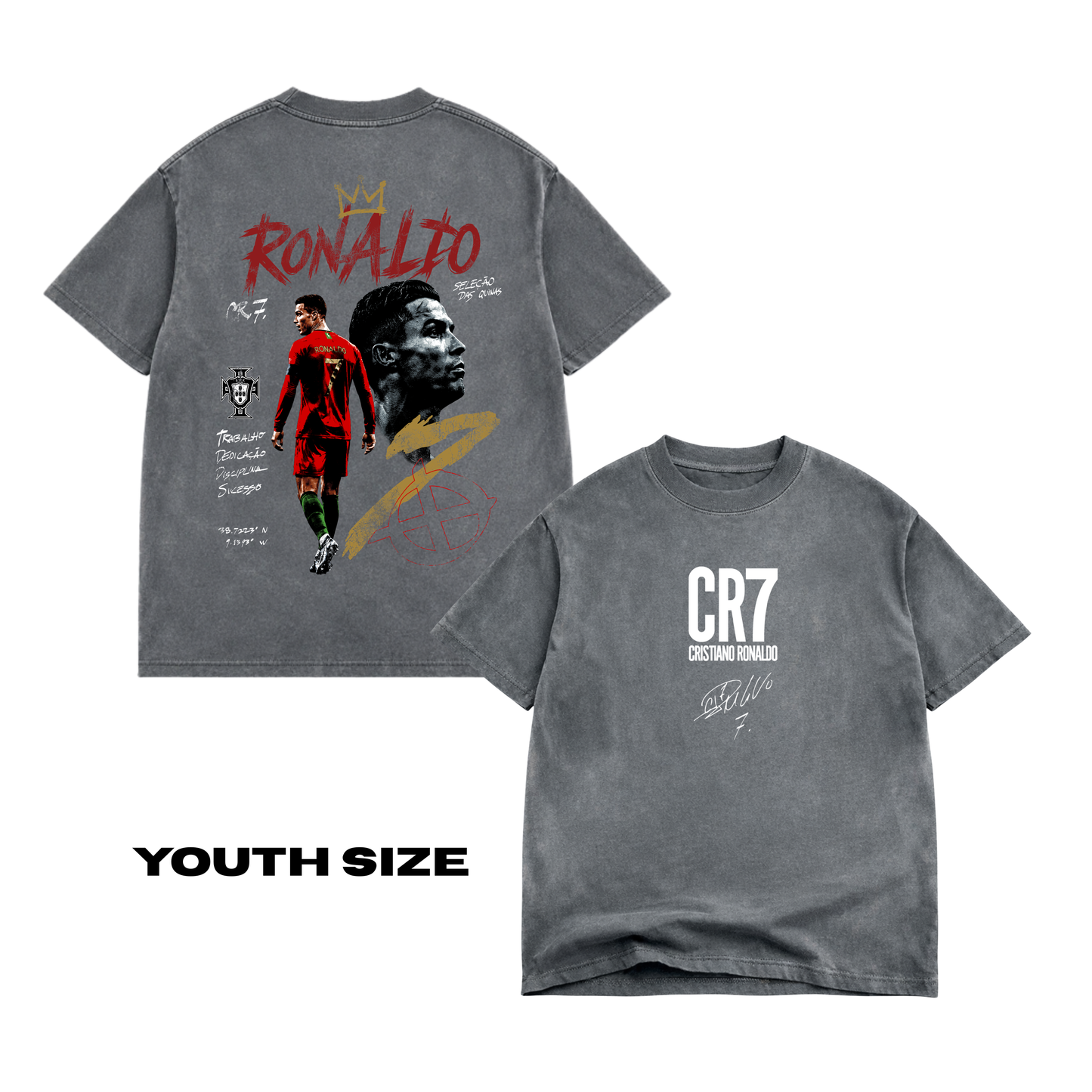 Cristiano Ronaldo (CR7) - 2026 FIFA World Cup King Ronaldo - Youth Washed Grey