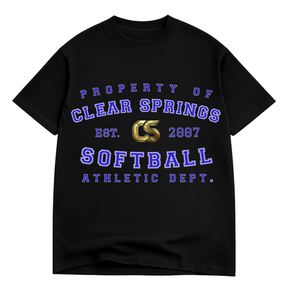 Property of Clear Springs Softball - Premium Oversized Tee (Pre-Order)