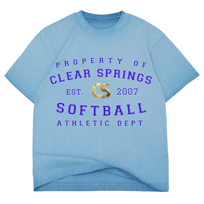 Property of Clear Springs Softball - Premium Oversized Tee (Pre-Order)