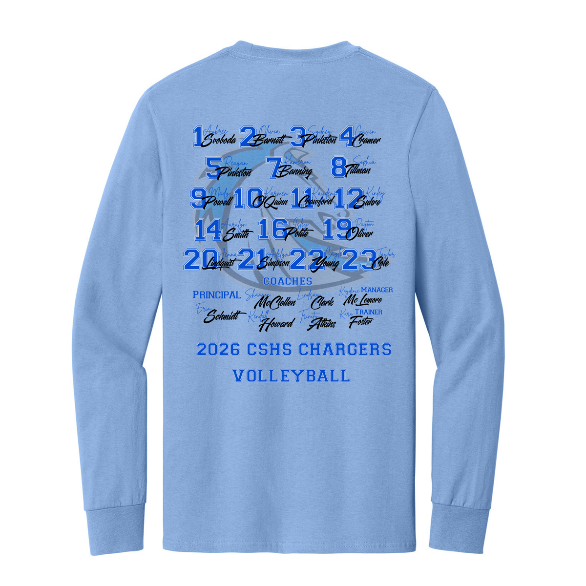 Clear Springs 2026 Volleyball Playoff Long Sleeve Tee - Team Edition (Pre-Order)