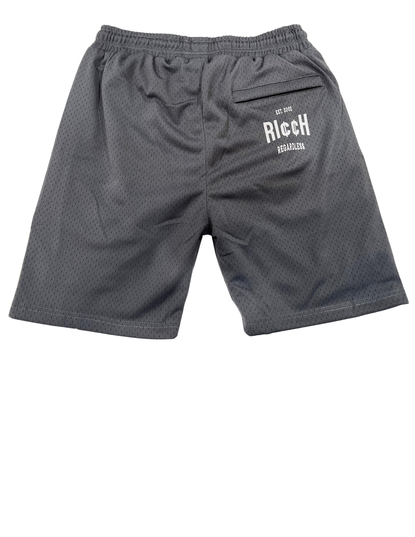 Ricch Regardle$$ Mesh Shorts Grey