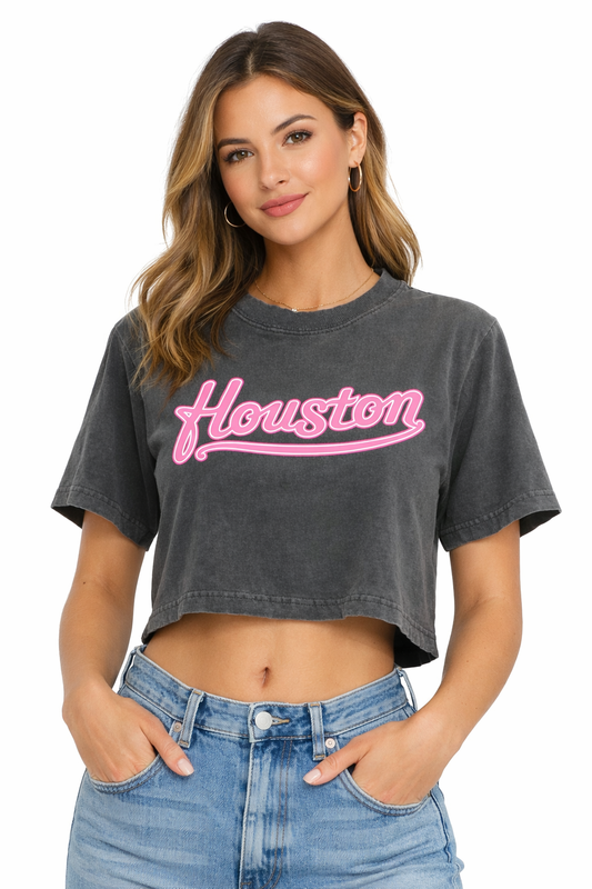 Pink Houston Crop Top - Shadow