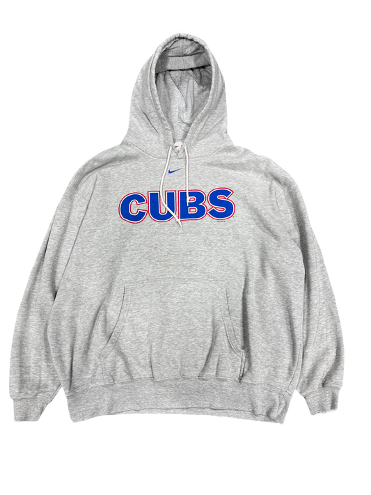 Chicago Cubs Center Swoosh Hoodie - Grey