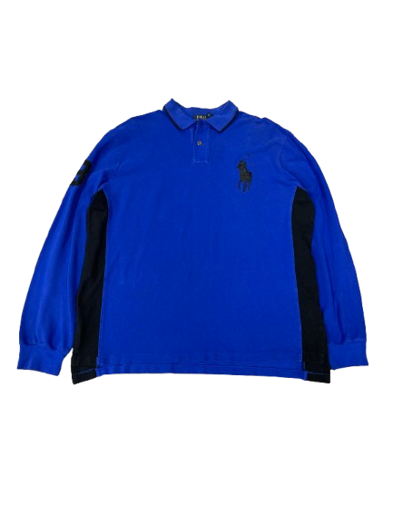 Polo Longsleeve Big Horse Blue