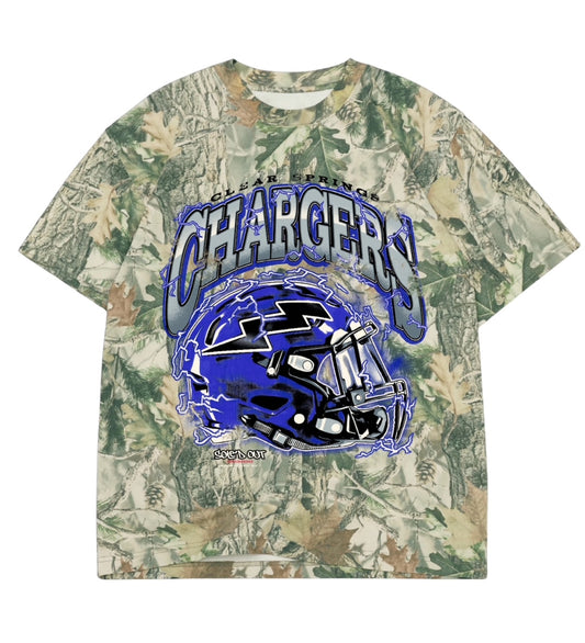 Clear Springs & Sole'd Out Collab. - Vintage Wood Camo - Football Helmet (Pre-Order)