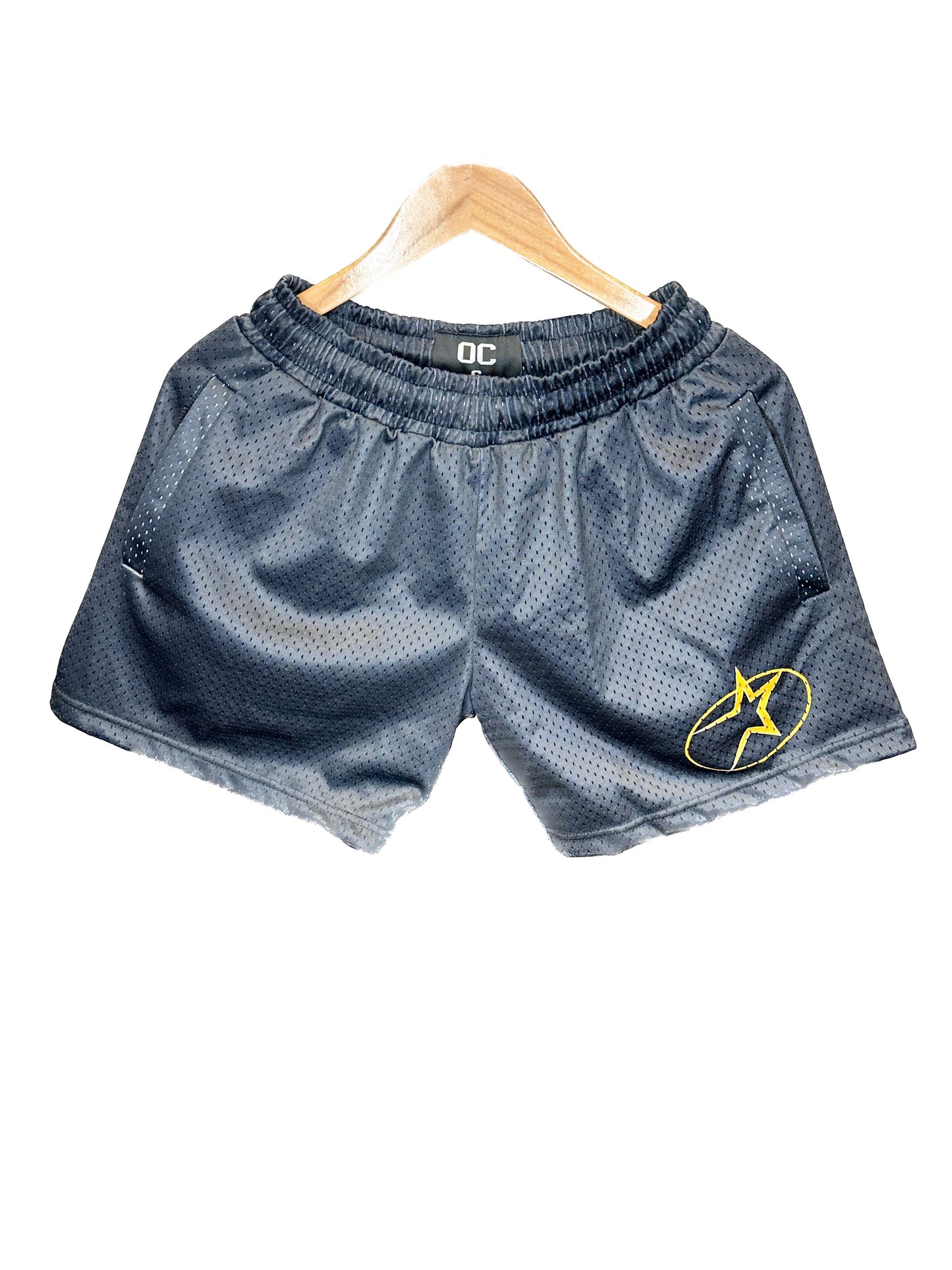 OC Black Shorts - Gold Open Star