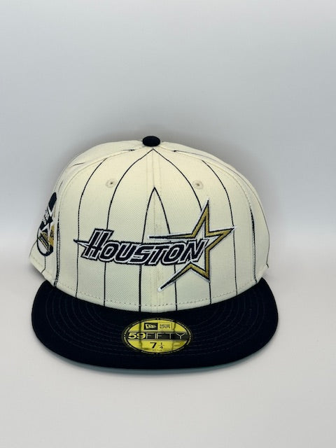 Astros Pin Stripe Cream Navy Blue Gold 35 Grt Yrs