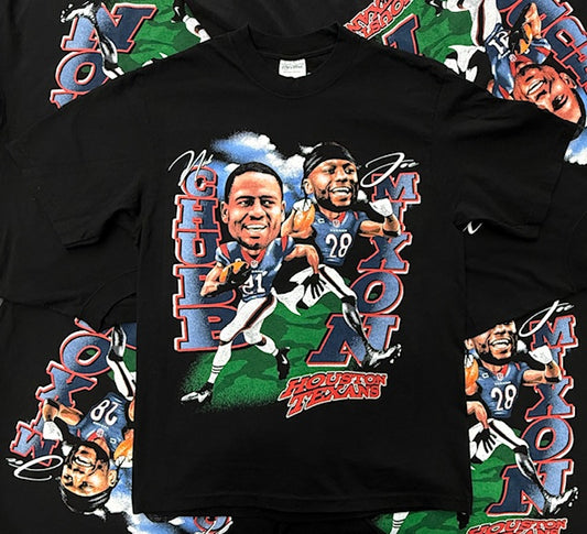 Houston Texans Nick Chubb and Joe Mixon  - Arcetich Tee - Black