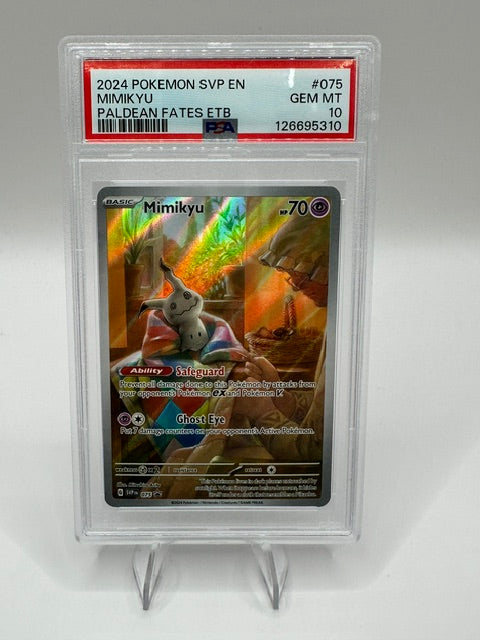 2024 Pokémon SVP EN #075 MIMIK YU PALDEAN FATES ETB PSA GEM MINT 10 SLAB