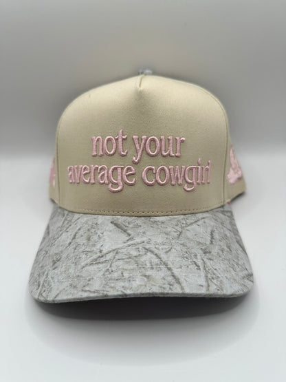 Not Your Average Cowgirl Snapback Pink