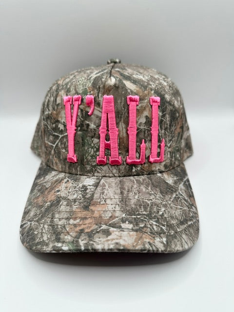 Y'ALL Snapback Pink - Camo