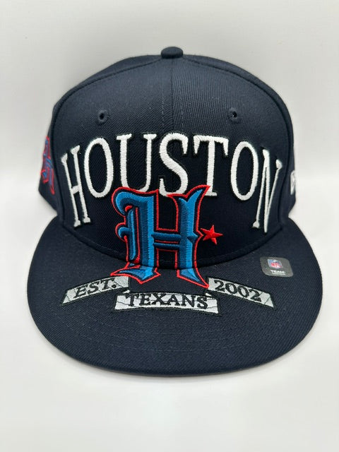 Houston Texans H Town Est. 2002 - Navy - 7 5/8
