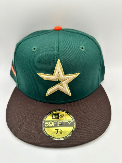 Houston Astros Gold Star - Green/Brown - 7 5/8