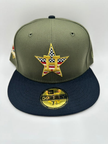 Houston Astros Independence Day Flag - Olive - 7 3/4