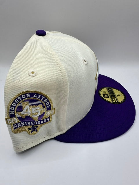 Houston Astros Cream Purple - 7 1/4