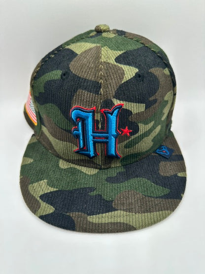 Houston Texans Corduroy Green Camo Salute to Service - 7 1/4