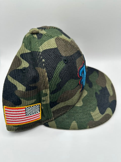 Houston Texans Corduroy Green Camo Salute to Service - 7 1/4