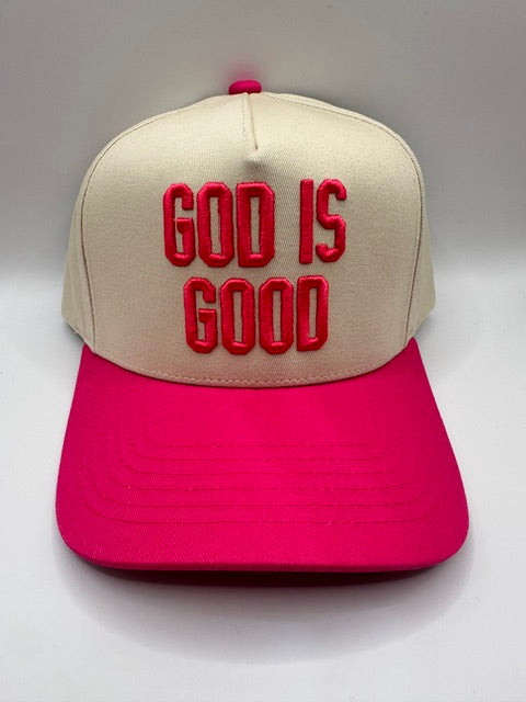 God is Good - Cream / Dark Pink