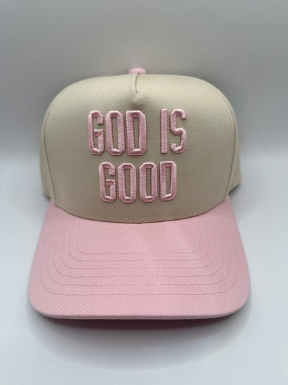 God is Good - Cream Pink