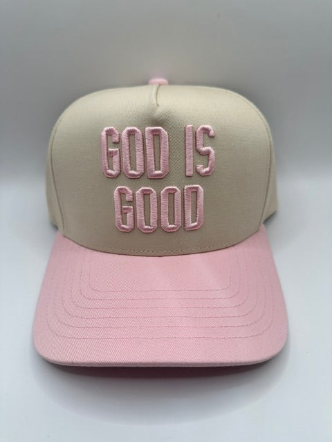 God is Good - Cream Pink