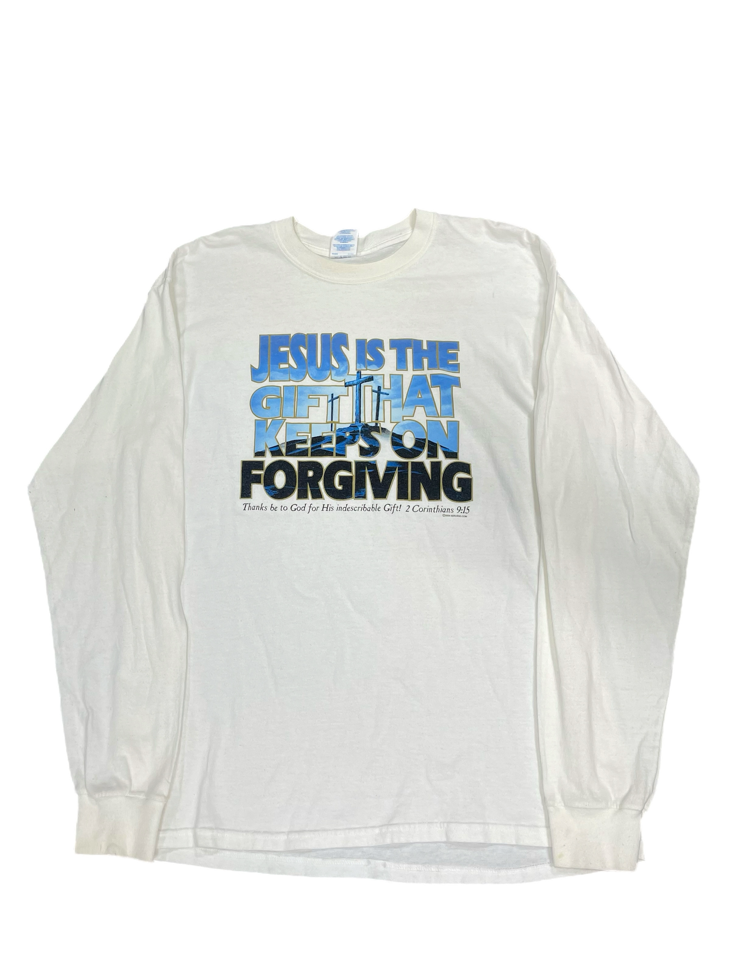 Long Sleeve Jesus Tee (white)