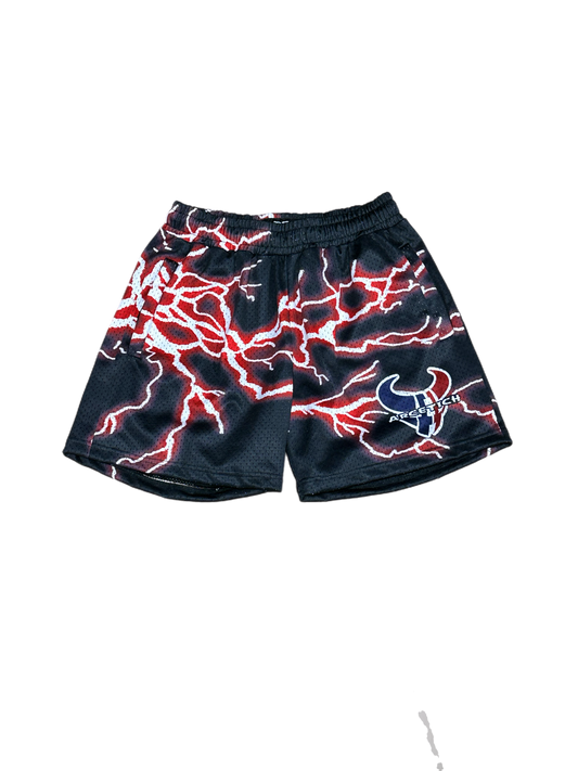 Arcetich Texans Lighting Mesh Shorts - Black