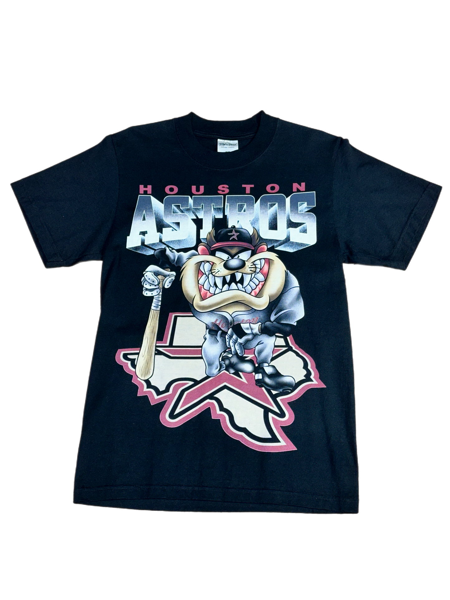 Houston Astros Tazz Texas Logo Vintage Tee (Black)