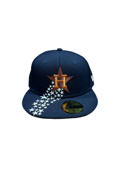 Astros H Stars Navy Navy Brown