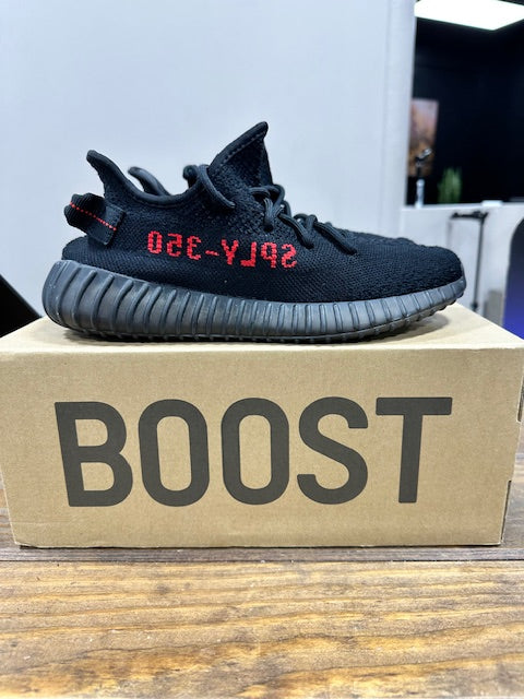 adidas Yeezy Boost 350 V2 Black Red - Size 7.5 (Pre-Owned)
