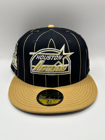 Astros 35 Great Years Gold Stripe Blue Gold
