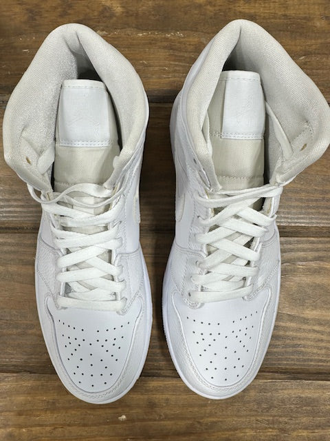 Jordan 1 Mid Triple White 2.0 (2020) - Size 8 (Pre-Owned - No Box)