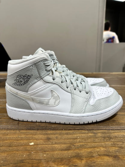 Jordan 1 Mid Grey Camo - Size 8 (Pre-Owned - No Box)