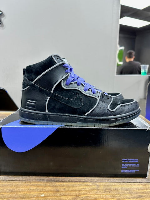Nike SB Dunk High Black Purple Box - Size 9.5 (Pre-Owned)
