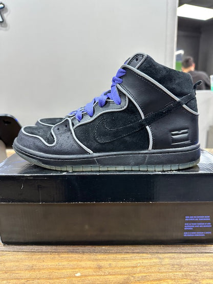 Nike SB Dunk High Black Purple Box - Size 9.5 (Pre-Owned)