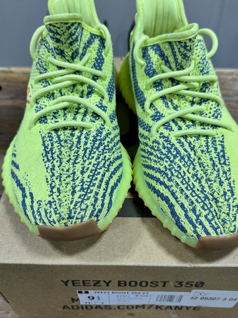 adidas Yeezy Boost 350 V2 Semi Frozen Yellow - Size 9.5 (Pre-Owned)