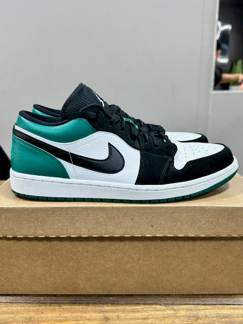 Jordan 1 Low White Black Mystic Green - Size 11.5 (Pre-Owned - Replacement Box)