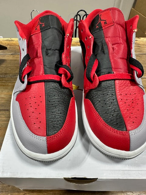 Jordan 1 Low SE Homage Split Gym Red Cement Grey (W) - Size 9.5 (Pre-Owned)
