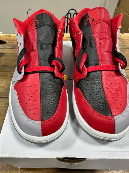 Jordan 1 Low SE Homage Split Gym Red Cement Grey (W) - Size 9.5 (Pre-Owned)