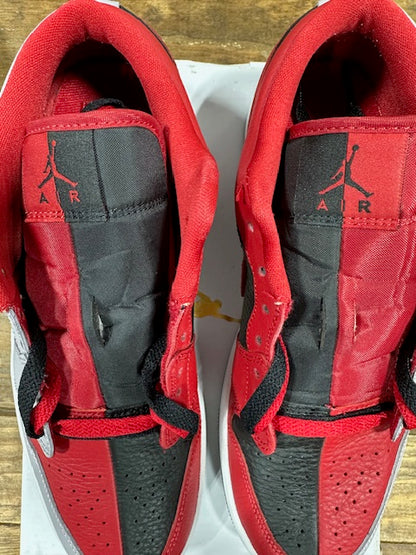Jordan 1 Low SE Homage Split Gym Red Cement Grey (W) - Size 9.5 (Pre-Owned)